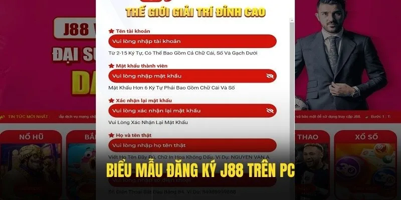 Thao tác đăng ký trên PC