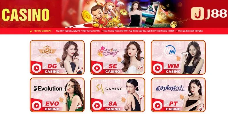 Đối tác nổi bật tại casino J88